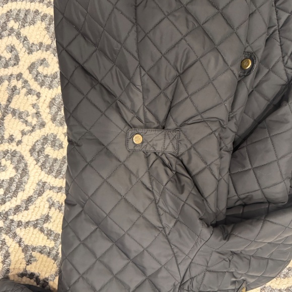 Ralph Lauren Black Women's Faux-Suede-Trim Quilted coat - Picture 9 of 9